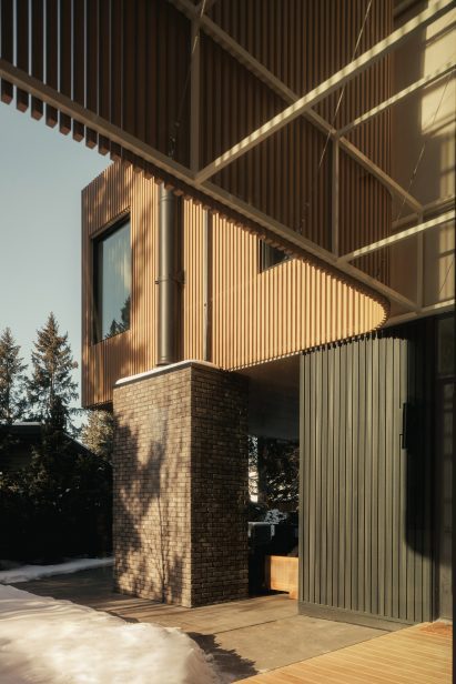 View from behind the screen of Calgary house