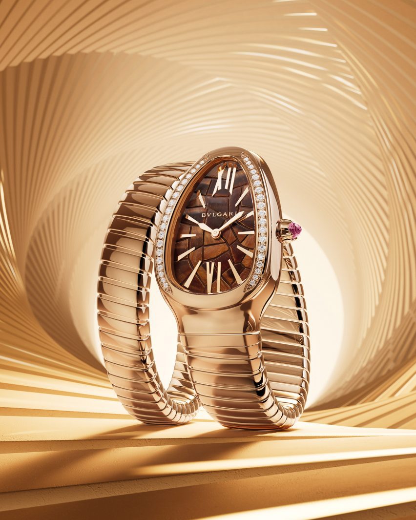 Tadao Ando serpentine watch for Bulgari