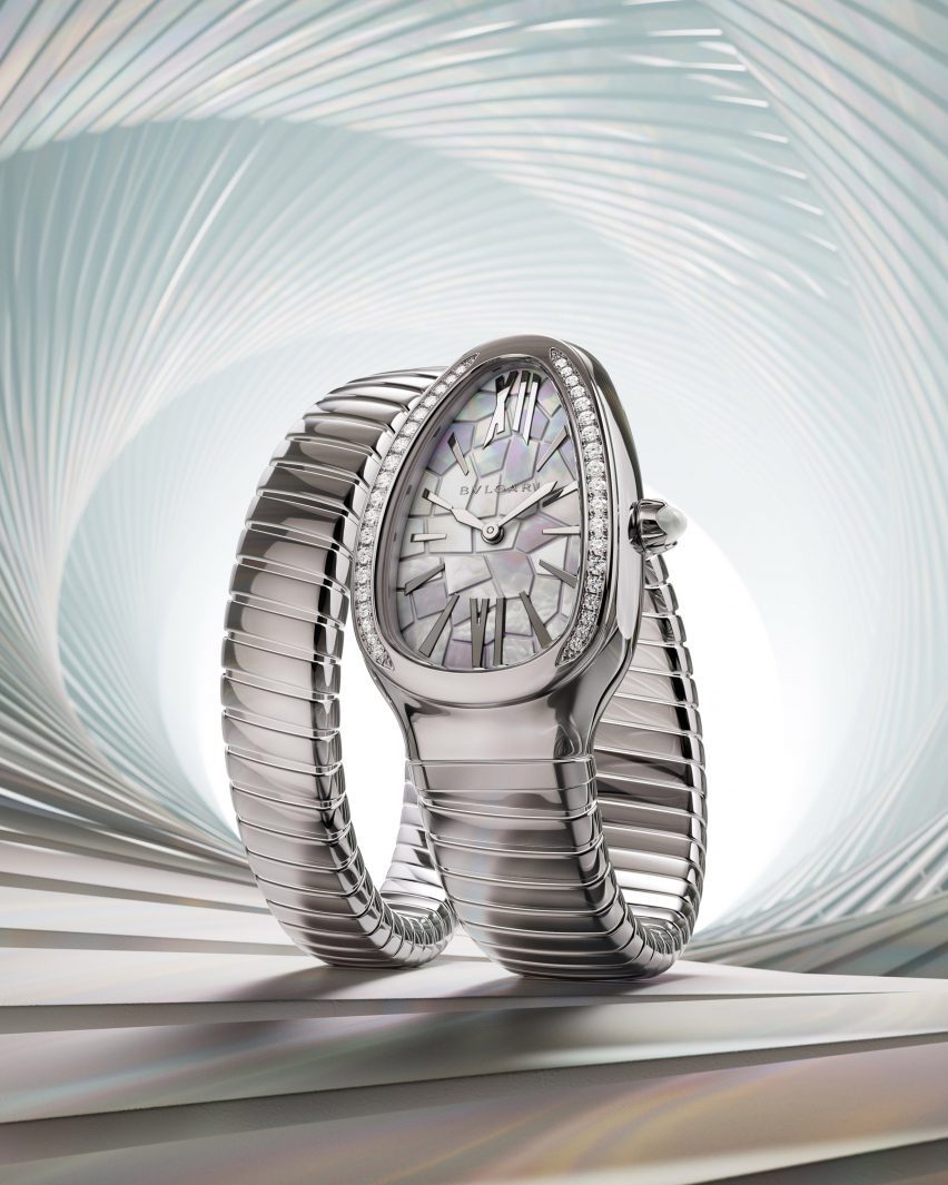 Tadao Ando serpentine watch for Bulgari