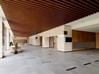 Inside a social housing block in Taiwan