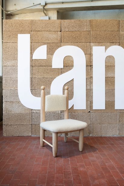 Red Rock Club Chair in Tamart furniture exhibition in Milan