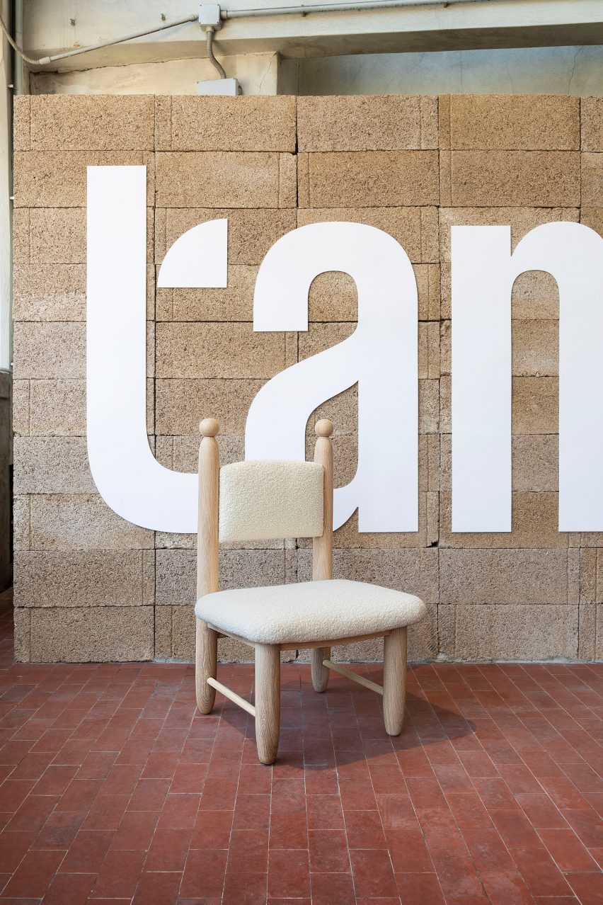 Red Rock Club Chair in Tamart furniture exhibition in Milan
