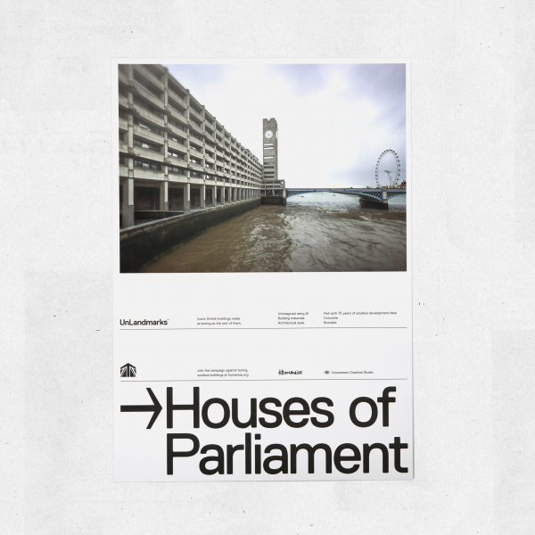 Poster of brutalist Parliament