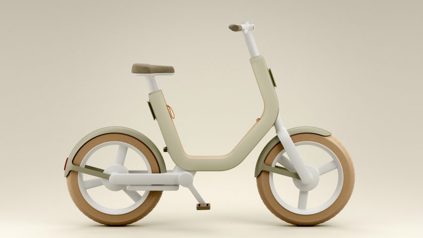 Photo of a light coloured bike
