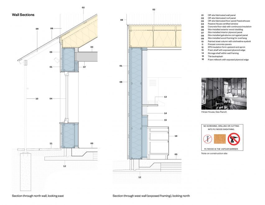 Architectural wall section