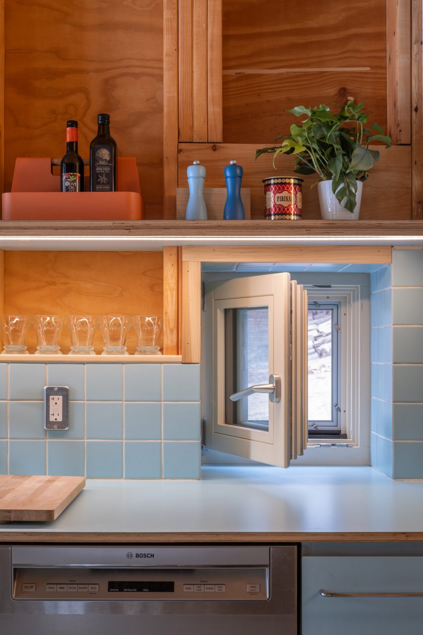 Light blue subway tile