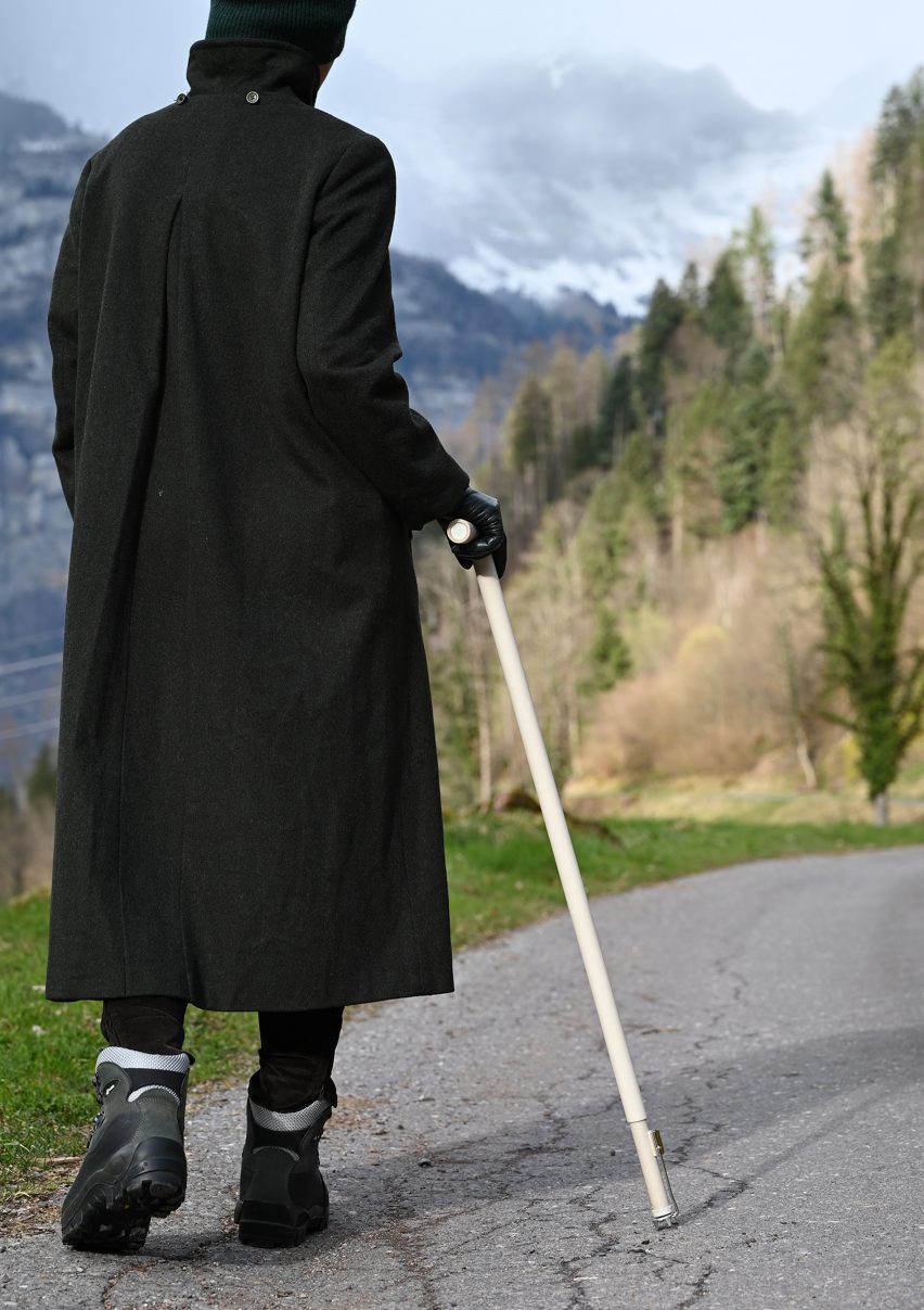100% bio-based rigid cellulose walking stick by Ville Kokkonen