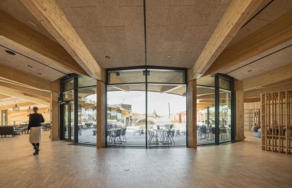 Interior of an events and exhibition centre by Henning Larsen