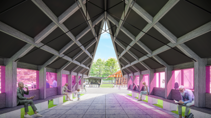 Render of pavilion design