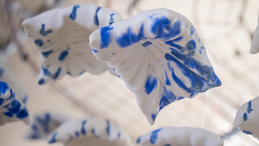 Photo of art by students at the Cardiff School of Art and Design