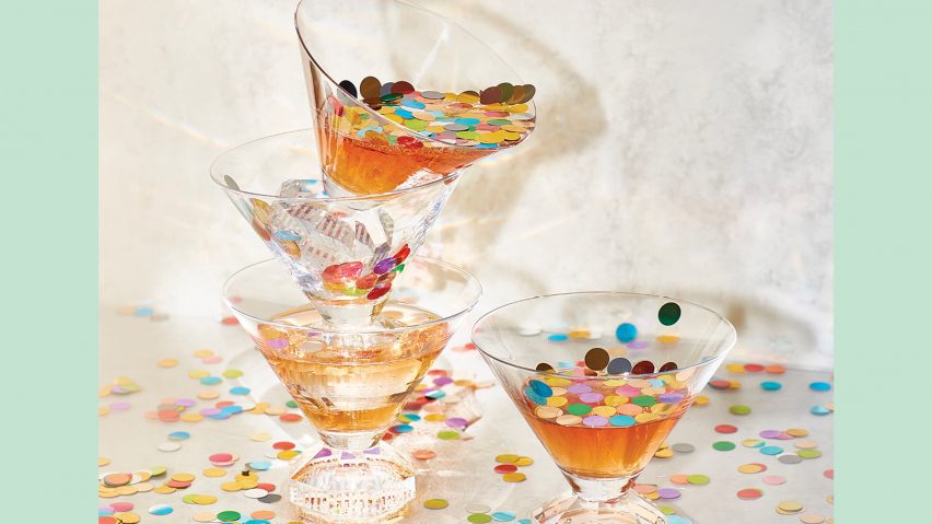 Photo of confetti in glasses