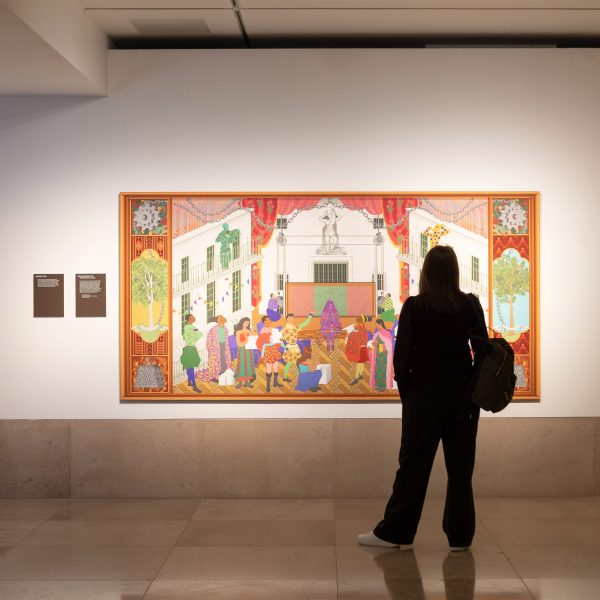 Photo of person at RIBA's Raise the Roof: Building for Change exhibition