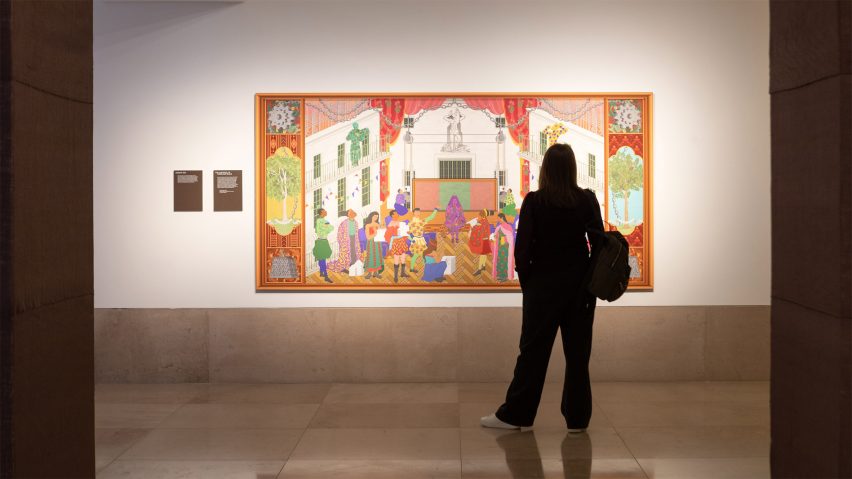 Photo of person at RIBA's Raise the Roof: Building for Change exhibition