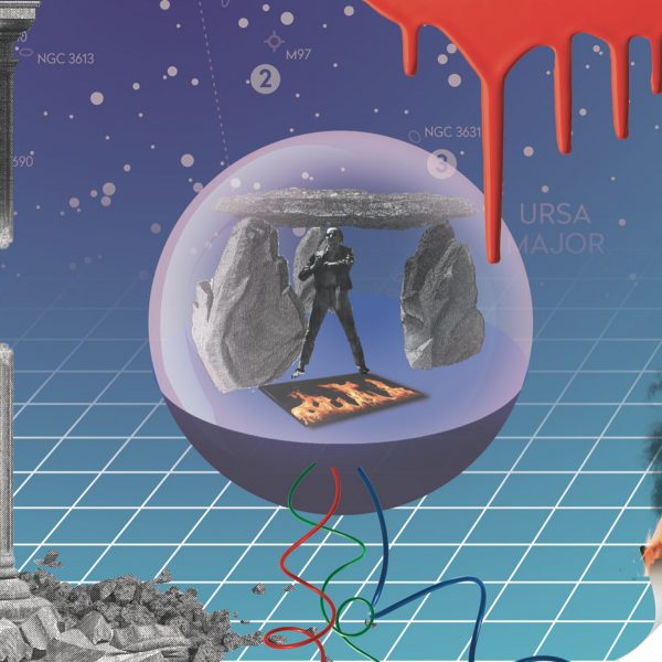 Graphic for the Super Ancient / Hyper Modern exhibition by the University of Applied Arts Vienna