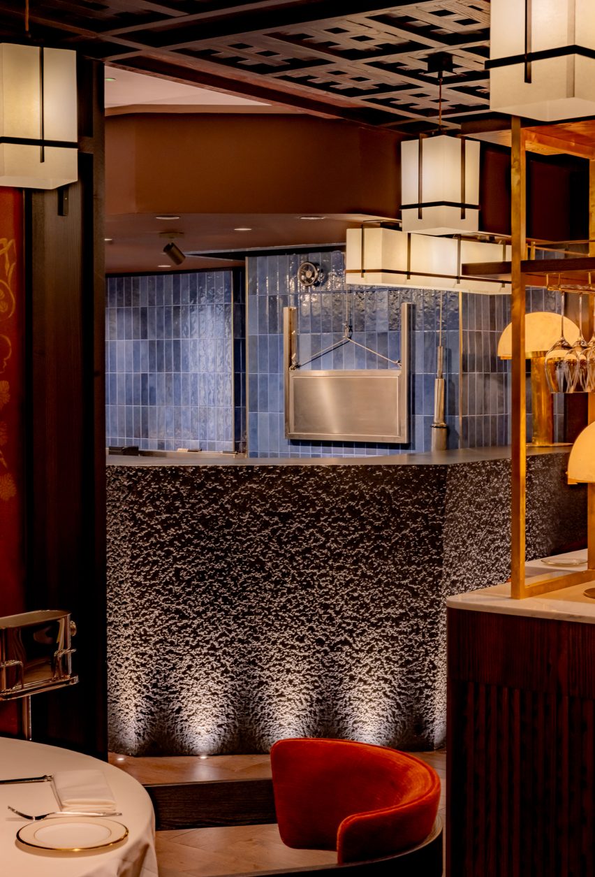 Open kitchen with Japanese kiln by Rosendale Design