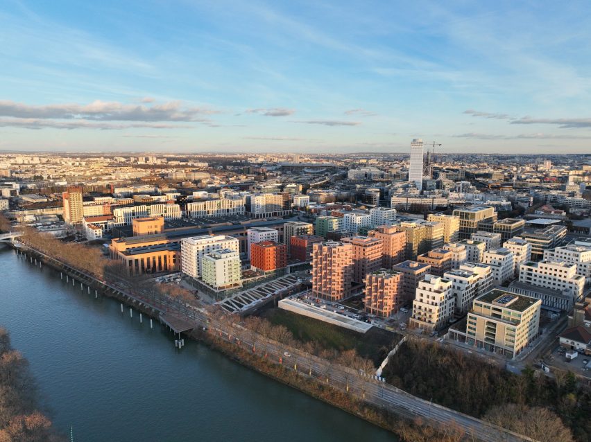 Drone image of Athletes' Village in Paris