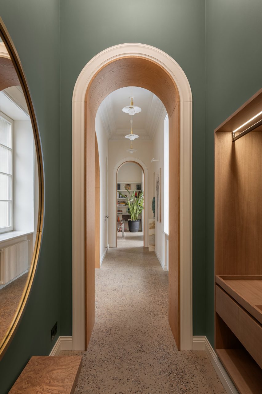 Modektura studio paints walls green