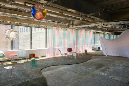 Furniture placed around room