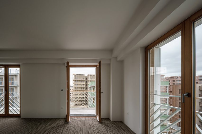 Athletes' Village apartment blocks by Brenac & Gonzalez & Associés