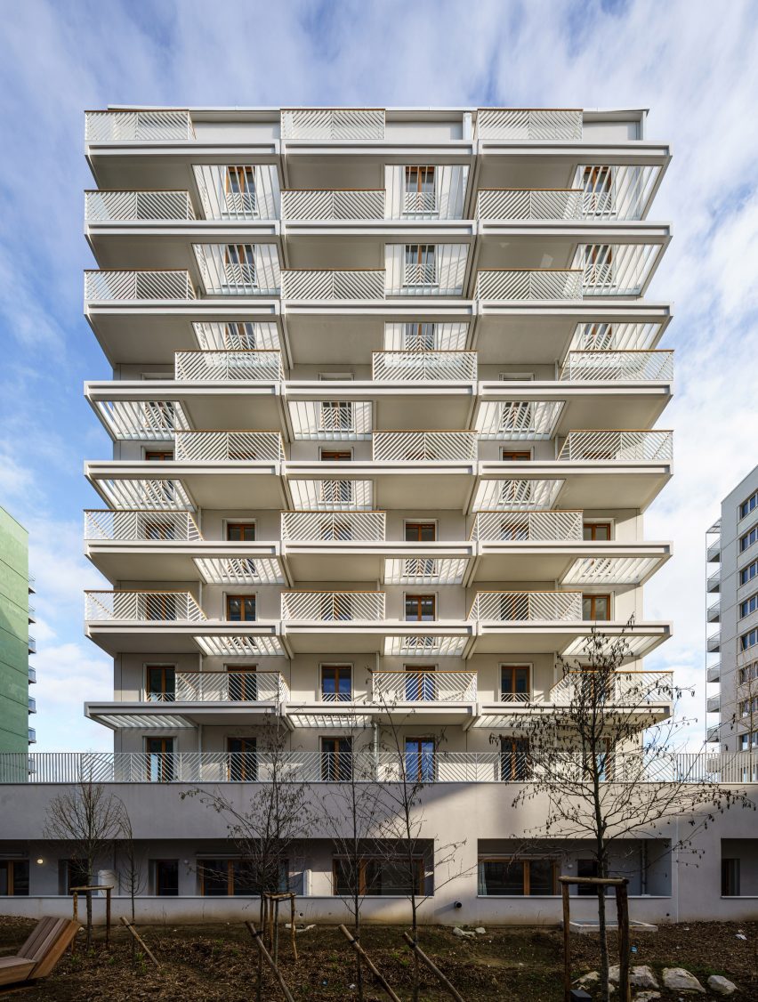 Athletes' Village apartment blocks by Brenac & Gonzalez & Associés
