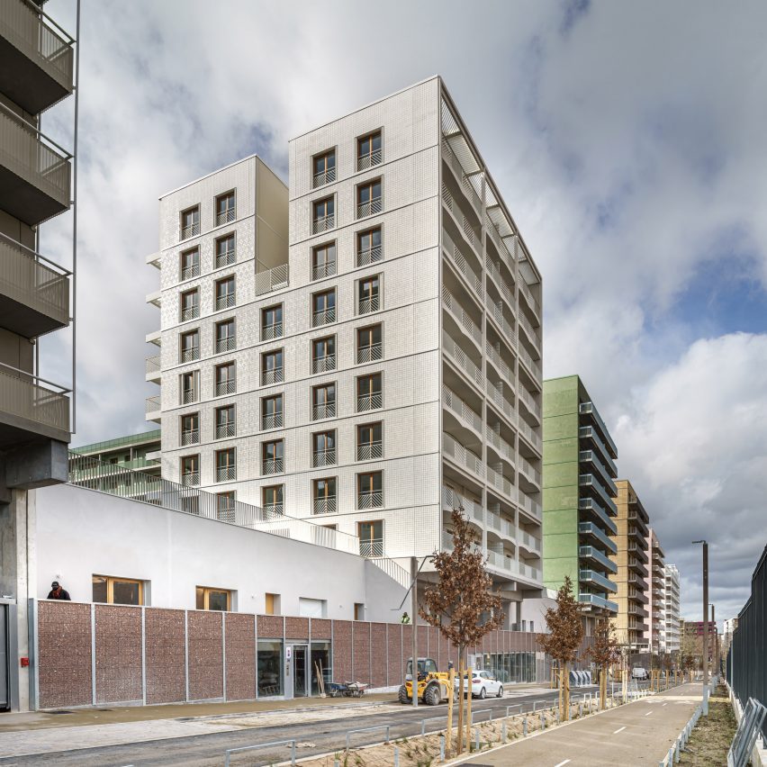 Athletes' Village apartment blocks by Brenac & Gonzalez & Associés