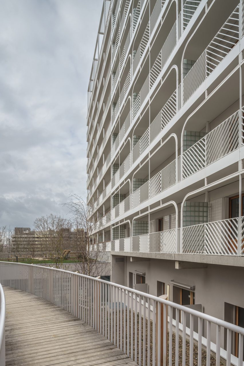 Athletes' Village apartment blocks by Brenac & Gonzalez & Associés