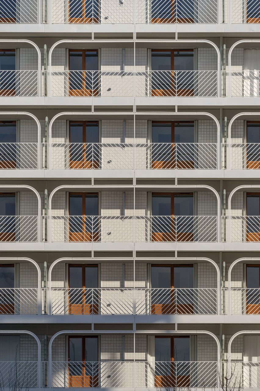 Athletes' Village apartment blocks by Brenac & Gonzalez & Associés