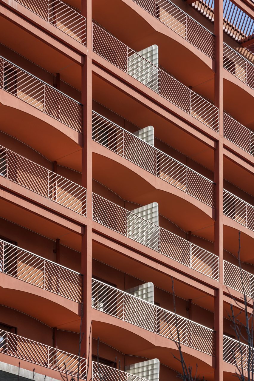 Athletes' Village apartment blocks by Brenac & Gonzalez & Associés