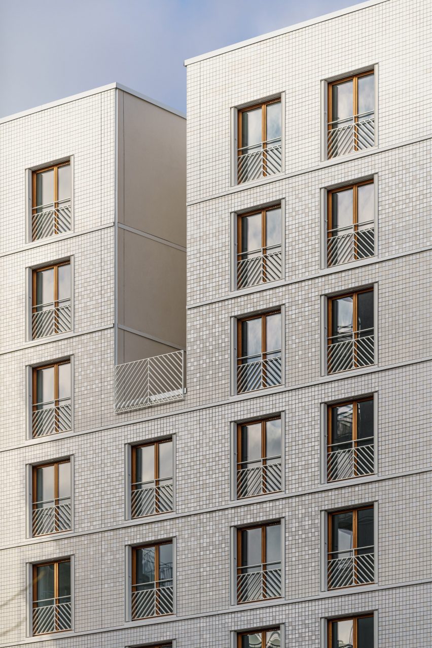 Athletes' Village apartment blocks by Brenac & Gonzalez & Associés