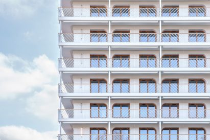Facade of Plot 1 in Athletes' Village in Paris
