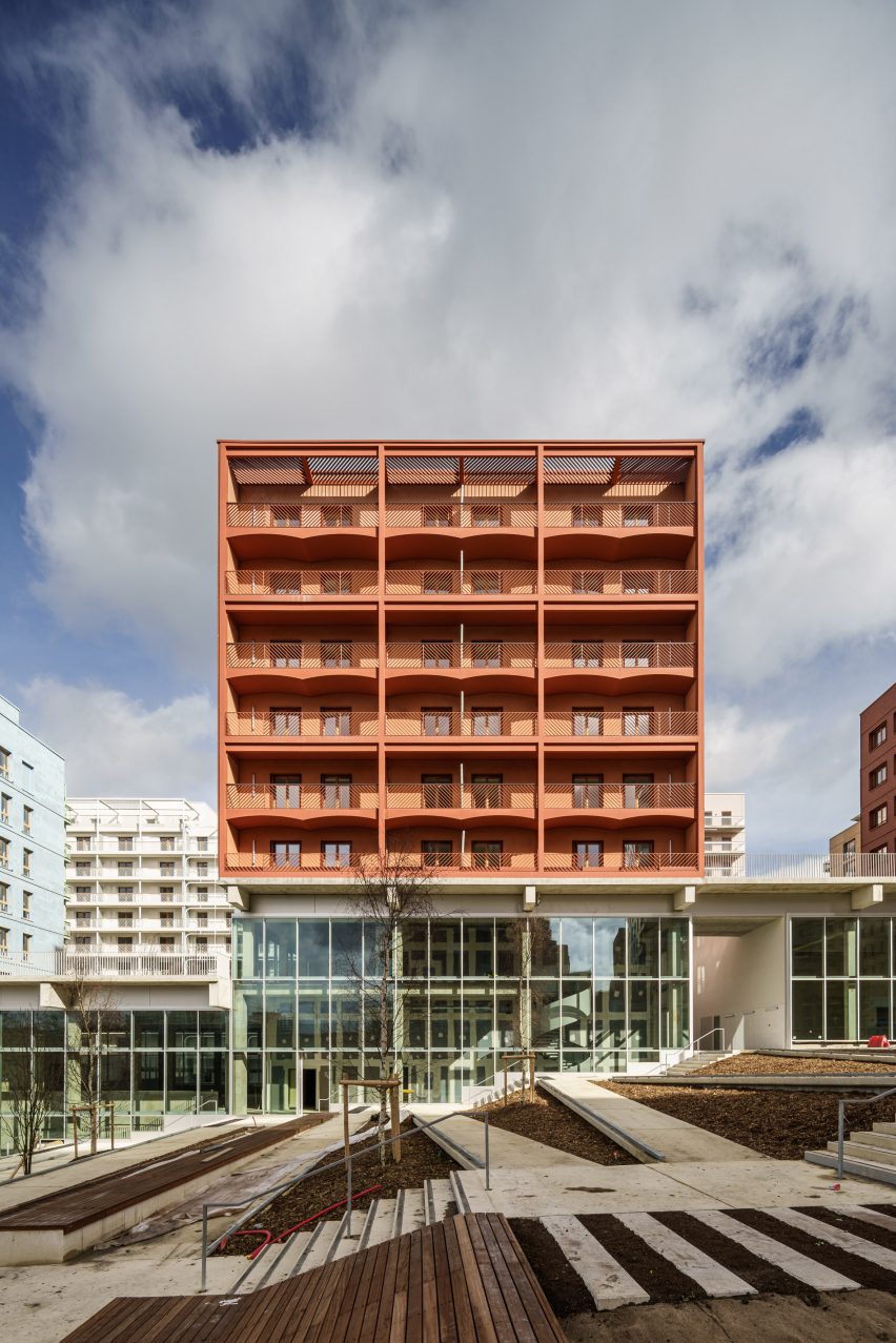 Athletes' Village apartment blocks by Brenac & Gonzalez & Associés