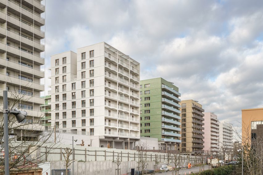 Athletes' Village apartment blocks by Brenac & Gonzalez & Associés