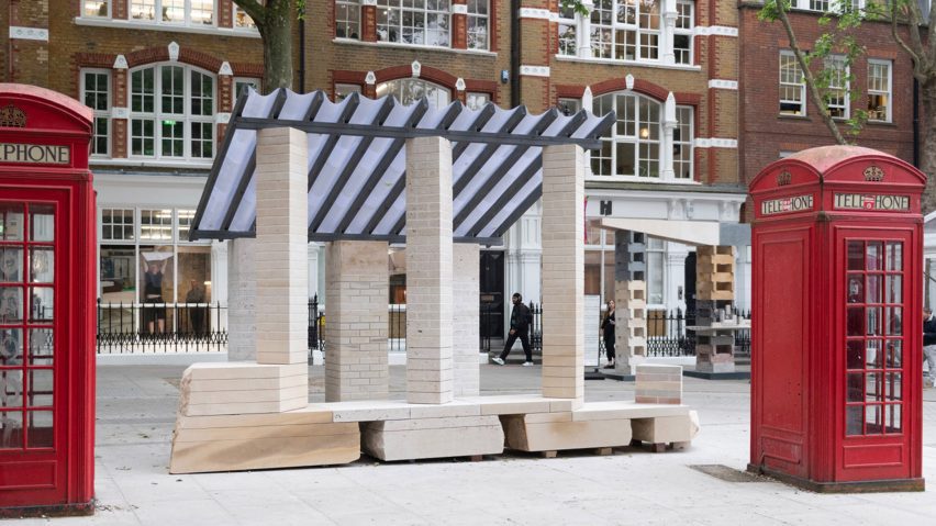 Brick installation in Clerkenwell