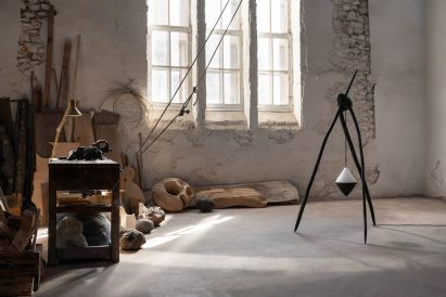 Compass floor lamp by Jérôme Pereira for Galerie Philia