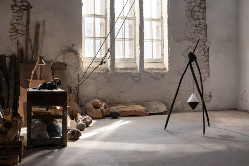 Compass floor lamp by Jérôme Pereira for Galerie Philia