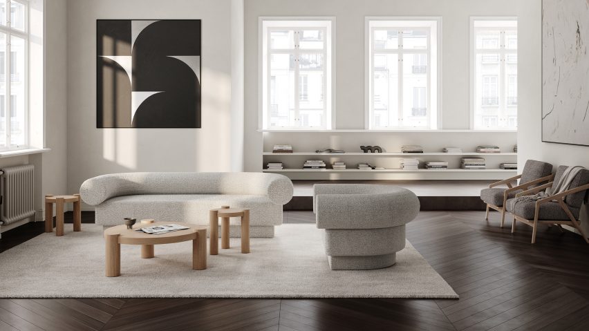 Clyde coffee table by Dare Studio