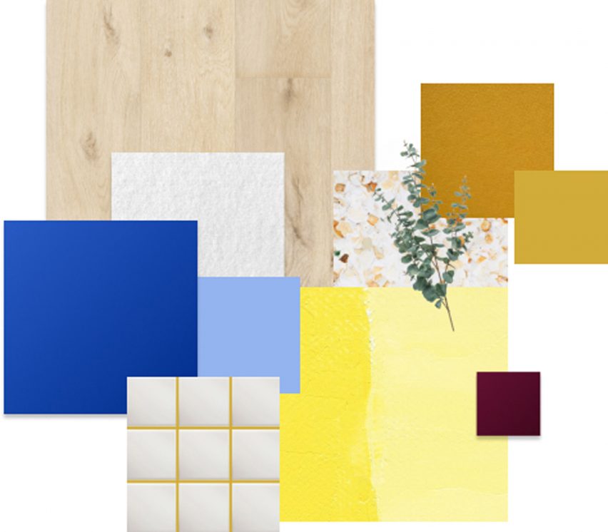 Material palette for Commune co-living for single parents by Cutwork