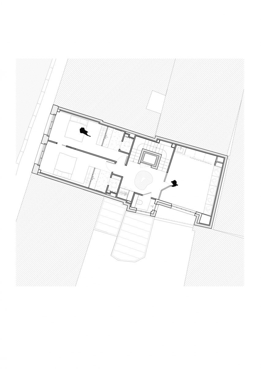 First floor plan of Casa Franca by Déchelette Architecture