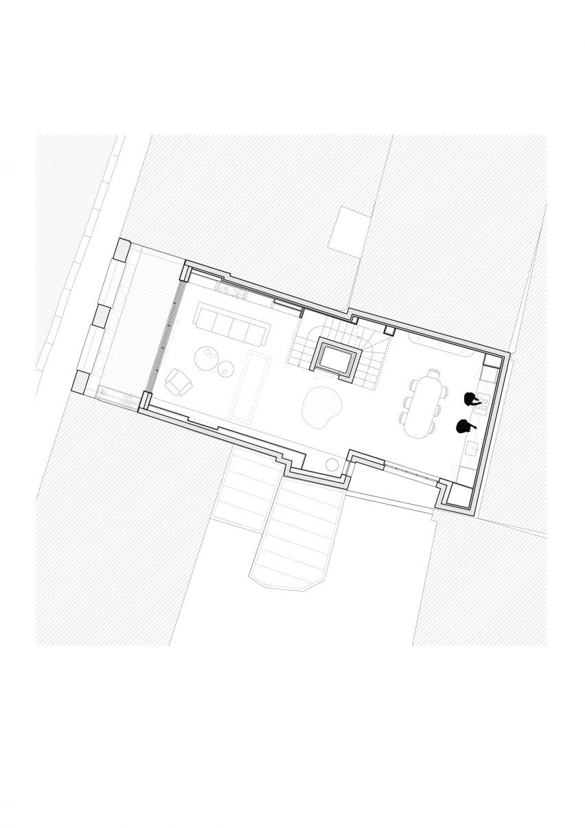 Second floor plan of Casa Franca by Déchelette Architecture