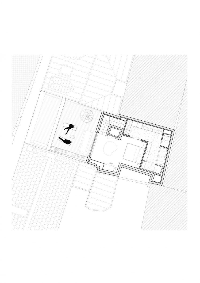 Third floor plan of Casa Franca by Déchelette Architecture
