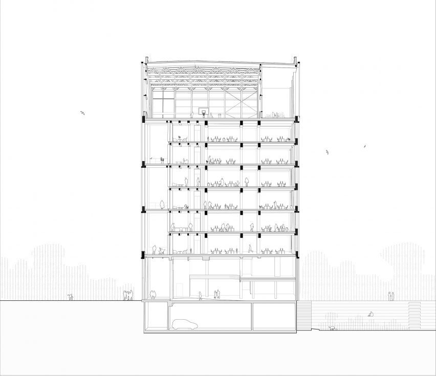 Section of Mixed Building by Dream