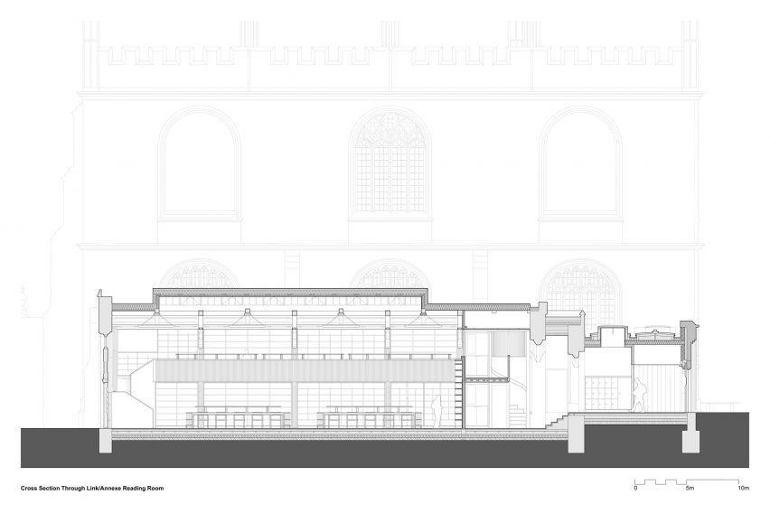 Section of Exeter College Library by Nex and Donald Insall Associates