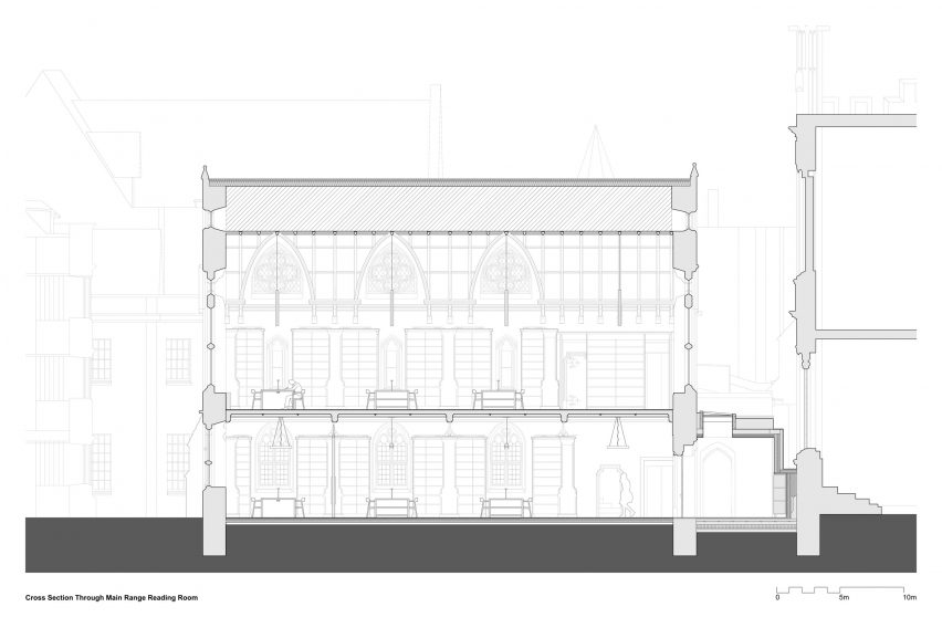 Section of Exeter College Library by Nex and Donald Insall Associates