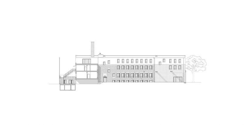Elevation of Integrative Family Centre by Alexander Poetzsch Architekturen
