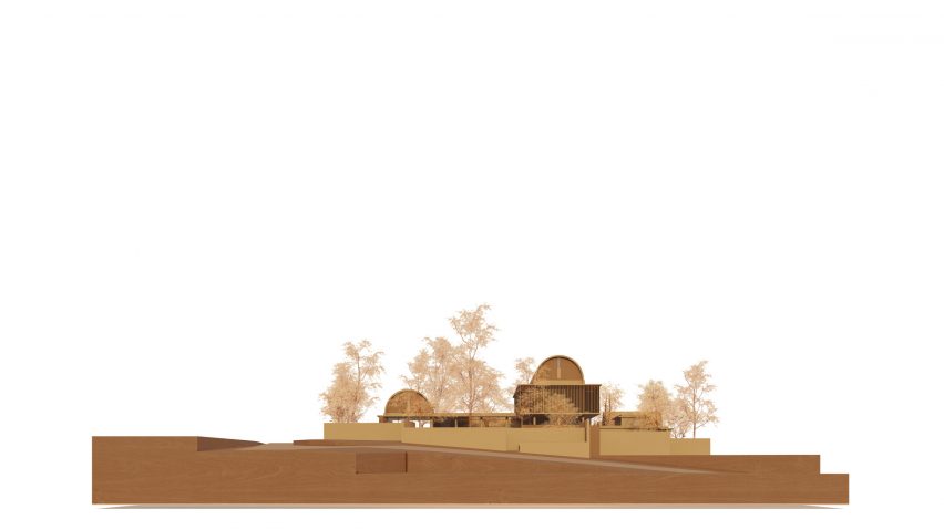Elevation of The Stoic Wall Residence by Lijo Reny Architects
