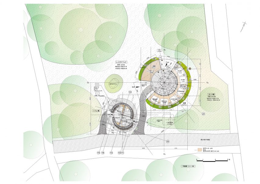 Site plan of Toiletowa by Tono Mirai Architects