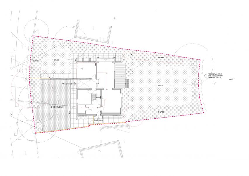 Site plan of Vestige by Smith Young Architects