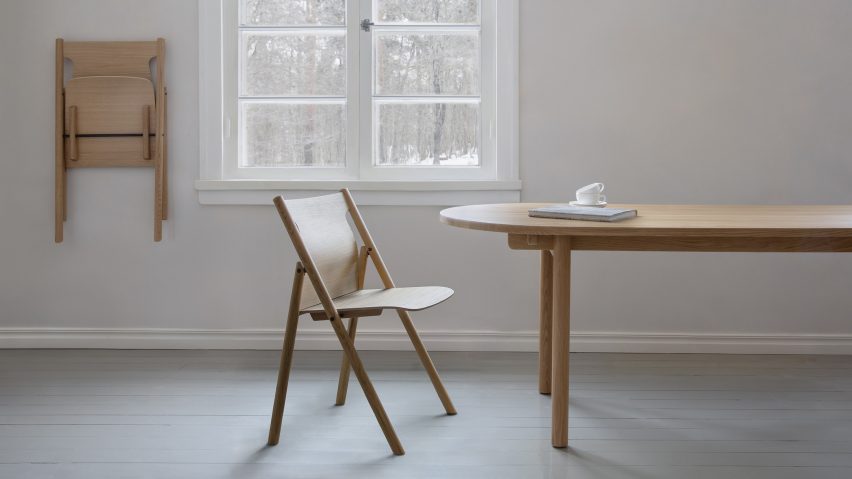Faneeri folding chair by Jonas Forsman for Nikari