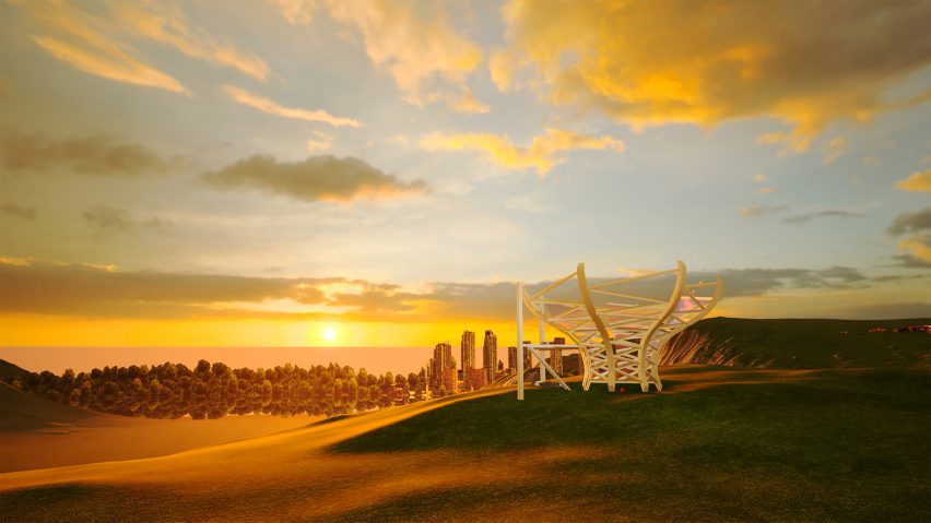Model rendered into digital landscape