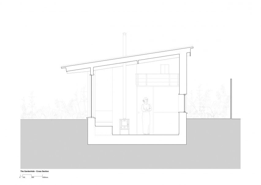 Section of Gardenhide Studio by Commonbond Architects